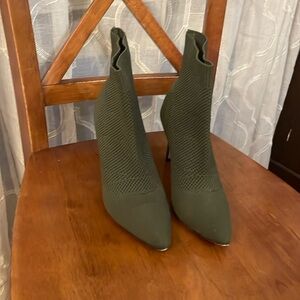 Mia green heeled booties